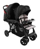Carrinho Doppio Para Gêmeos Preto - Galzerano