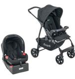 Carrinho Ecco Preto com Bebê Conforto Touring Evolution Se + Base - Burigotto