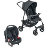 Carrinho Ecco Preto com Bebê Conforto Touring Evolution Se - Burigotto