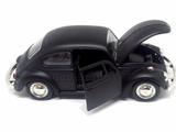 Carrinho Fusca Preto Fosco - Fricção - Ferro - Kinsmart