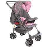 Carrinho Galzerano Maranello II Reversível Grafite Cinza e Rosa 1381GCZR