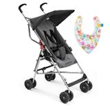 Carrinho guarda-chuva pocket cinza Multikids Baby + brinde