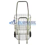 Carrinho Mão Para Feira Madame Reforçado Dourado Cano Longo - Csk