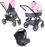 Carrinho Salsa 4 com Moisés e Bebê Conforto Rose (Rosa) - ABC Design