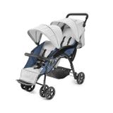 Carrinho tipo berco passeio para gemeos double weego azul - Multilaser