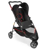 Carrinho Tivoli Assento Reversível e Reclinável Preto Vermelho 1460PTV Galzerano