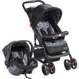 Carrinho Travel System Com Bebê Conforto Moove Cinza Trama - Cosco