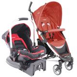 Carrinho Travel System Helios Vermelho + Caracol 411 Kiddo
