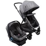 Carrinho Travel System Poppy Trio Cinza Mescla - Cosco - Baby brink e brinquedos rosita