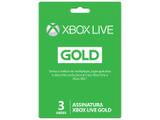Cartão Microsoft Xbox Live Gold 3 Meses - para Xbox One e Xbox 360