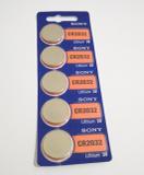 Cartela de bateria cr2032 sony 3v com 5 baterias