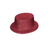Cartola Baixa com Glitter Vermelho - Festabox