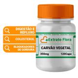 Carvão Vegetal Ativado 350mg 120 Cápsulas - Extrato flora
