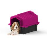 CASA CACHORRO CÃES CASINHA PARA PET PLÁSTICO Nº2 ROSA - Pet injet