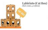 Casa De Gato Caixa Papelao Cat Box Cubo Kit Labirinto - Moderno