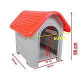 Casa Plástica Desmontável Cães Mec Pet Vermelho Tamanho 3