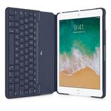 Case Slim Folio com teclado Bluetooth integrado para iPad Azul - Logitech