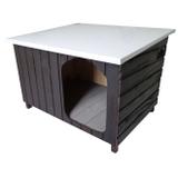 Casinha Cachorro 1 Água Em Madeira - Grande - Tabaco - Indústria beethoven agropet