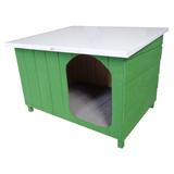 Casinha Cachorro 1 Água Em Madeira - Média - Verde - Indústria beethoven agropet