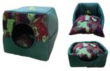 Casinha Iglu 3 em 1 para cães e gatos tamanho M - cor Verde Militar - Lm mahamut