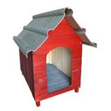 Casinha Para Cachorro - Telhado Ecológico - Grande - Mogno - Indústria beethoven agropet