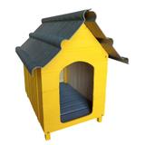 Casinha Para Cachorro - Telhado Ecológico - Mini - Amarela - Indústria beethoven agropet