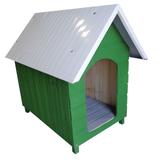 Casinha Para Cachorro - Telhado Galvanizado - Extra Gigante - Verde - Indústria beethoven agropet