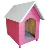 Casinha Para Cachorro - Telhado Galvanizado - Gigante - Rosa - Indústria beethoven agropet