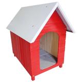 Casinha Para Cachorro - Telhado Galvanizado - Mini - Vermelha - Indústria beethoven agropet