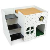 Casinha Para Cachorros Pequeno Porte Loft Branca Com Escada 7008 - Carlu - Carlu brinquedos