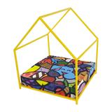 Casinha PET Cama Cachorro Caminha Gato Casa - kreative - Amarela