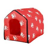 Casinha Pet Para Cães Gatos Dobrável E Portátil Com Almofada - Art pet