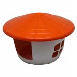 Casinha Plástica Para Hamster E Comedouro Branco e Laranja - The pets brasil