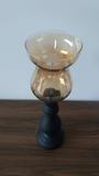 Castiçal Ambar c/ Base Preto Fosco - Ailton designer