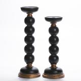 Castiçal Ball Black - 2 peças - Soul home