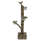 Castical de bambu e ferro - branco envelhecido - Btc decor