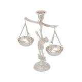 Castiçal De Latão Em Forma De Balança Lady 26 Cm - F9-3515 - Prestige