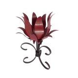 Castiçal de Metal Rustico Artesanal para Mesa de Jantar e Sala - Libertas rosas artesanato