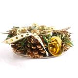 Castiçal de Natal Dourado - Aluá festas