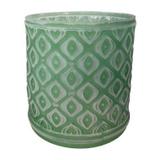 Castical de vidro verde 8,5cm x 9,5cm - Btc decor