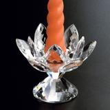 Castiçal Flower de Cristal 10,5cmx10,5cmx9cm Rojemac Transparente