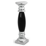 Castiçal Prateado c/ Preto 35,5 CM - Bencafil