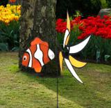 Catavento Peixe Palhaço Jardim Casa Enfeite Criança 40cm Laranja (CATA-8) - Braslu