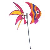 Catavento Peixe Rosa Jardim Casa Piscina Enfeite Criança 40cm (CATA-8) - Braslu