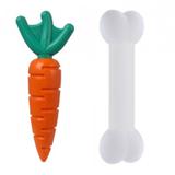 Cenoura + Osso Brinquedos Morder Cães Nylon Buddy Toys