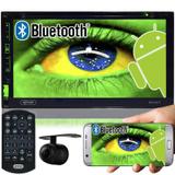 Central Multimídia 2 Din Automotivo Knup KP-C21 Dvd Wifi Android Bluetooth Gps Câmera Ré