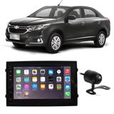 Central Multimídia Chevrolet Cobalt 2011 a 2019 7 Polegadas MP5 USB Bluetooth Espelhamento iOS Android + Câmera de Ré - Gold