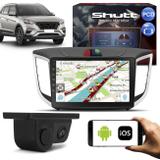 Central Multimídia Creta PCD 10 Pol Shutt Espelhamento USB e WiFi Android IOS BT GPS + Câmera de Ré