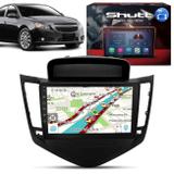 Central Multimídia Cruze 11 a 16 9 Pol Shutt Espelhamento Via USB e WiFi Android IOS GPS Bluetooth
