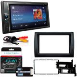 Central Multimidia Fiat Bravo 2007 a 2013 com Pioneer MVH G218BT, Camera de Re, Moldura Preta, Interface, Chicote e Adaptador de Antena